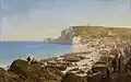 Panoramic view of Etretat (Antoine Léon Morel-Fatio, 1860)