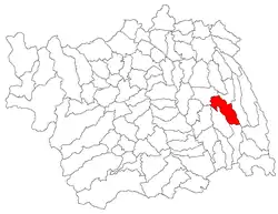 Location in Bacău County