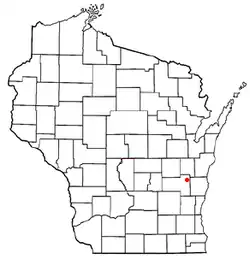 Location of Marshfield, Wisconsin