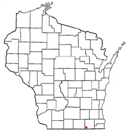 Location of the Town of Sharon, Wisconsin