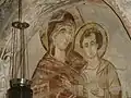 Mural inside the former church