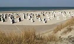 Main beach with Strandkörbe