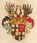 In the 16th century, officers of the order would quarter their family arms with the order's arms.[60]