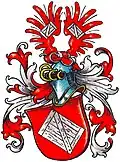 Coat of arms of the von Haxthausen family in the Armorial of the Westphalian Nobility.