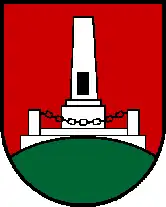 The Bauernhügel monument in Pinsdorf, Upper Austria, commemorates the peasant insurgents suppressed by Papenheim. It appears on the village's coat of arms