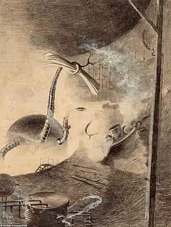 A Martian handling machine used for construction and assembly tasks (Henrique Alvim Corrêa 1906)