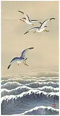 Seagulls over the Waves