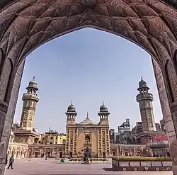 Lahore's Wazir Khan Mosque is considered to be the most ornate Mughal-era mosque.[99]
