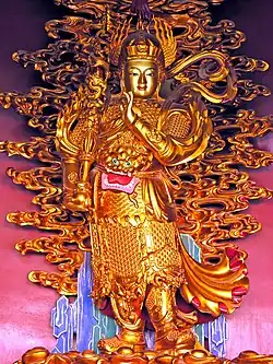 Statue of Weituo at the Tianwang-dian of Yonghe Temple in Beijing, China.