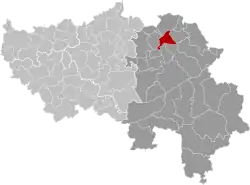 Location of Welkenraedt in the province of Liège