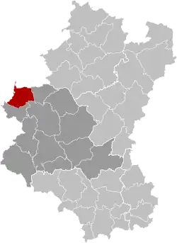Location of Wellin in Luxembourg province
