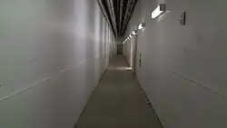 Picture of a mall utility hallway.