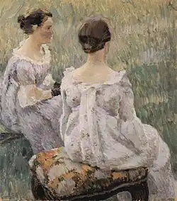 Tea gowns with Watteau-pleated backs, Russia, 1899