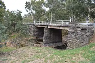 The heritage-listed Wildwood Road Bridge over Deep Creek