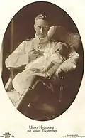 Princess Alexandrine of Prussia with her father, German Crown Prince Wilhelm