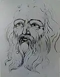 Weish Bard, Job or Moses, Butlin #757 c 1819-20 246x188mm - F Bailey Vanderhoef Jr - Ojai California