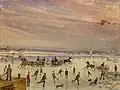 Winter scene on Toronto Bay (1835), watercolour