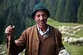 Shepherd in the Carpathian Mountains