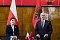 Polish Prime Minister Szydło with Edi Rama (2016)