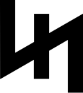 Horizontally aligned Wolfsangel, used by the 2nd SS Panzer Division[22]