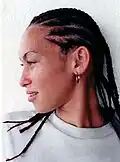 Image 106Jamaican woman with cornrows, 2002. (from 2000s in fashion)