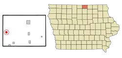 Location of Joice, Iowa