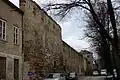 Early wall at Wiener Neustadt, showing the great height achieved on a narrow base.
