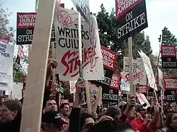 Image 38Picket signs at the 2007 Writers Guild of America strike.