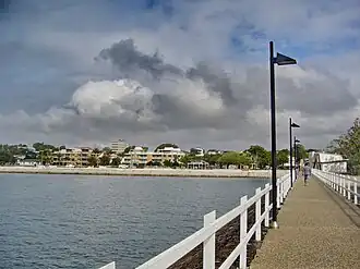 Wynnum foreshore from Wynnum jetty