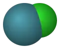 Spacefill model of xenon monochloride