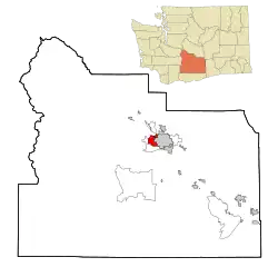Location of West Valley, Washington