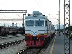 ŽS series 412/416 EMU of ŽPCG in new livery in Podgorica station.