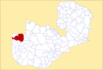 District location in Zambia