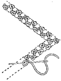 Zig-zag coral stitch