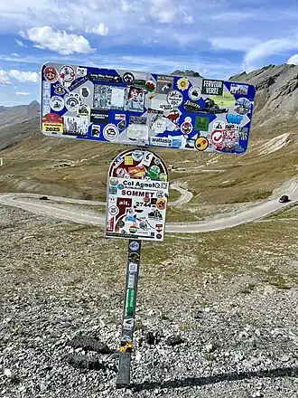 Col Agnel signpost