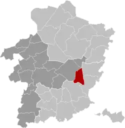 Location of Zutendaal in Limburg