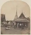 Albumen photo, "Courtyard of Wat Prayunwongsawat (1862)", by Isidore van Kinsbergen