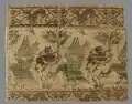 Lampas weave textile from Italy
