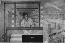 One of 13 murals in fresco in the series Resources of America (1939) by Ben Shahn and Bernarda Bryson Shahn for the Bronx General Post Office