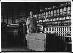Adrienne Pagnette, illiterate adolescent French girl. Winchendon, Mass. Lewis Hine 1911
