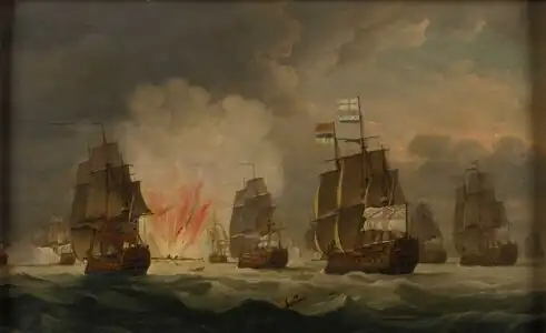 The Moonlight Battle by Thomas Luny