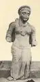 Sculpture of woman from ancient Braj-Mathura c. 2nd century CE