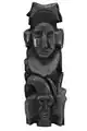 Sad Master, 1968, wood, height 100&nbsp;cm, MNMA, Jagodina