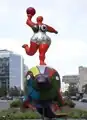 Colorful art statues, New York Ave., NW, in downtown Washington, D.C