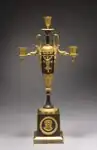 Candelabrum; circa 1800; gilt and patinated metal; overall: 49.9 x 25.7 x 12.3&nbsp;cm; Cleveland Museum of Art (Cleveland, Ohio, US)