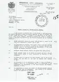St. John's Wood Hill Brisbane City Council subdivision approval with conditions granted to C. S. & M. L. Appleby and M. E. Rainbow on 14 October 1985.