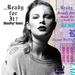 Black and white photo of Taylor Swift with the song's title printed over one side of her face