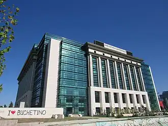 The New National Library of Romania, with a price of €110 million.[111]