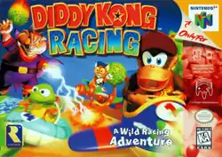 Cover art depicting Diddy Kong, Tiptup the Turtle, Timber the Tiger, and Wizpig.