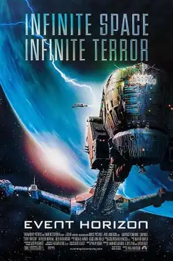 Picture of spacecraft with the text "Infinite Space, Infinite Terror"